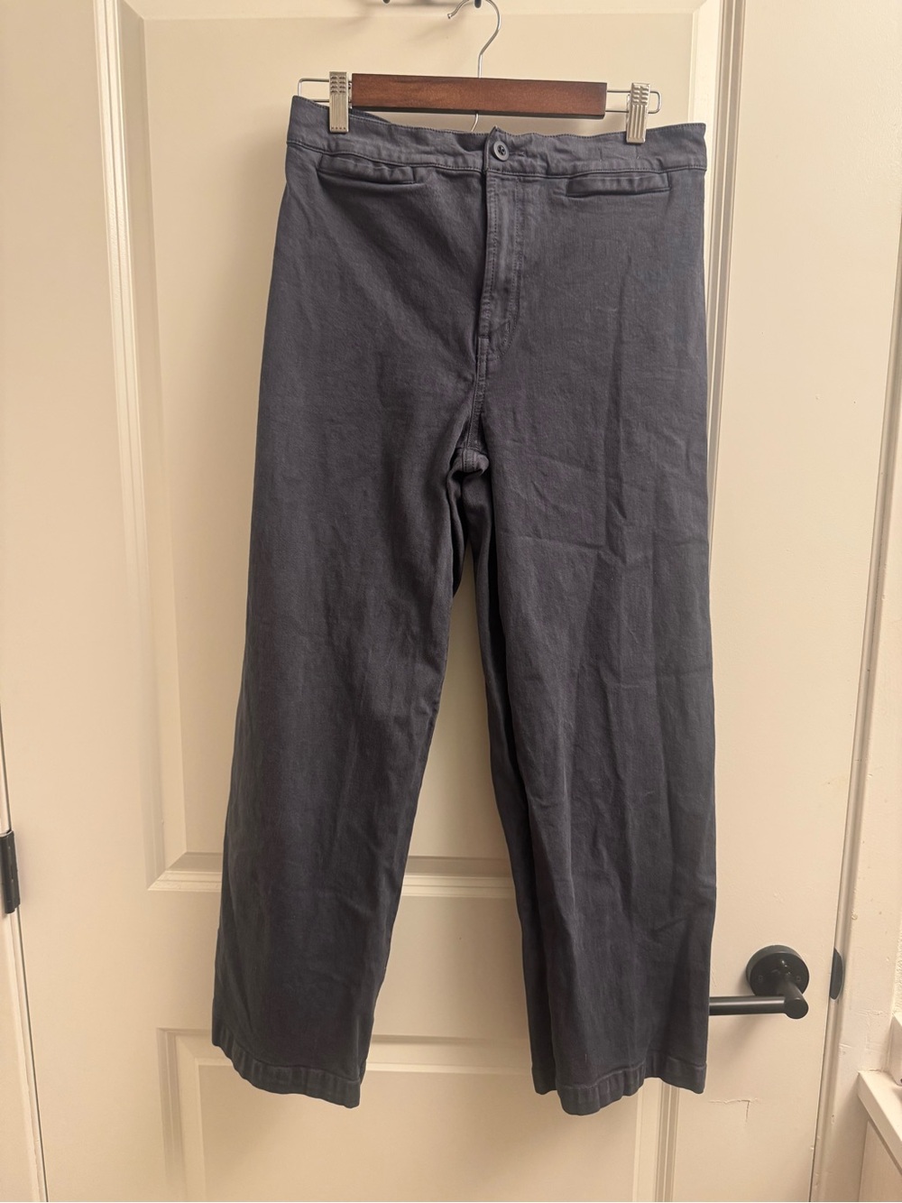Madewell Emmett Wide Leg Crop Pants in Slate Navy 29